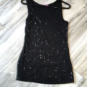 Black stretch sequin top!